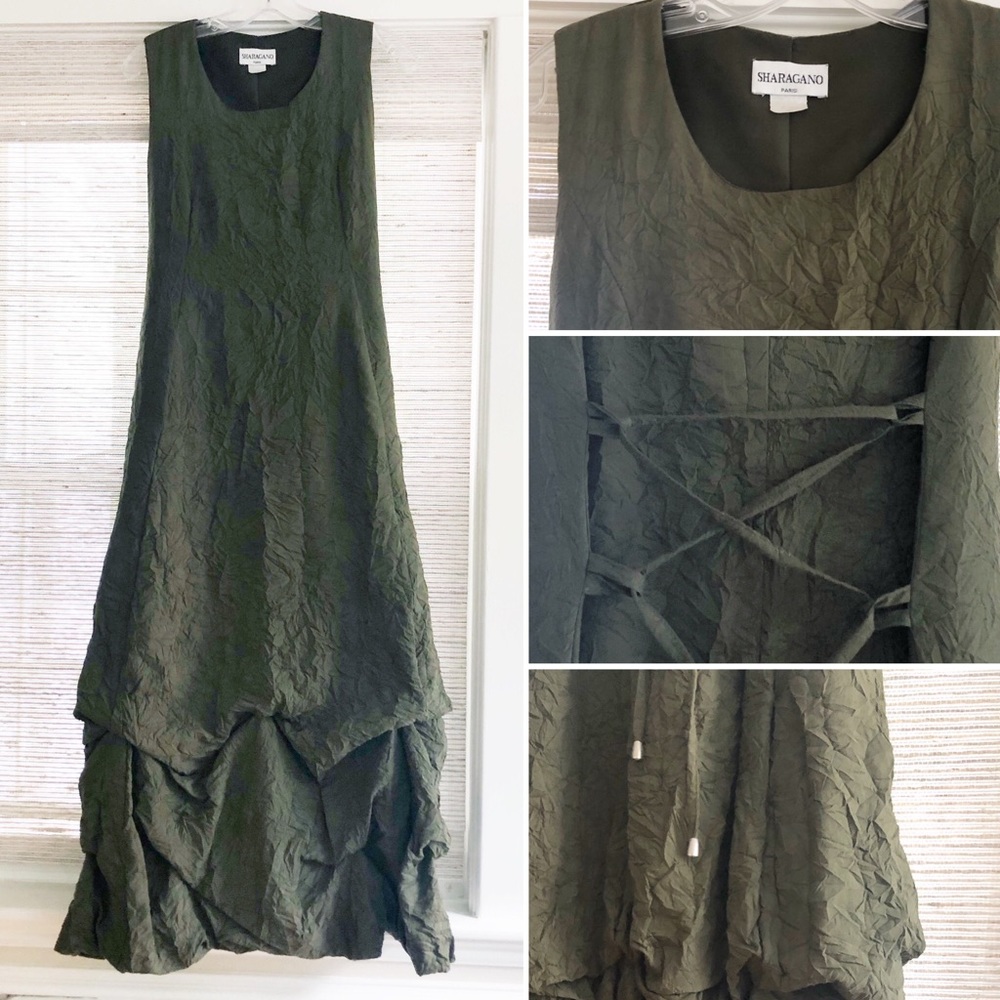 Sharagano Paris Crinkle Dress Size S/M
